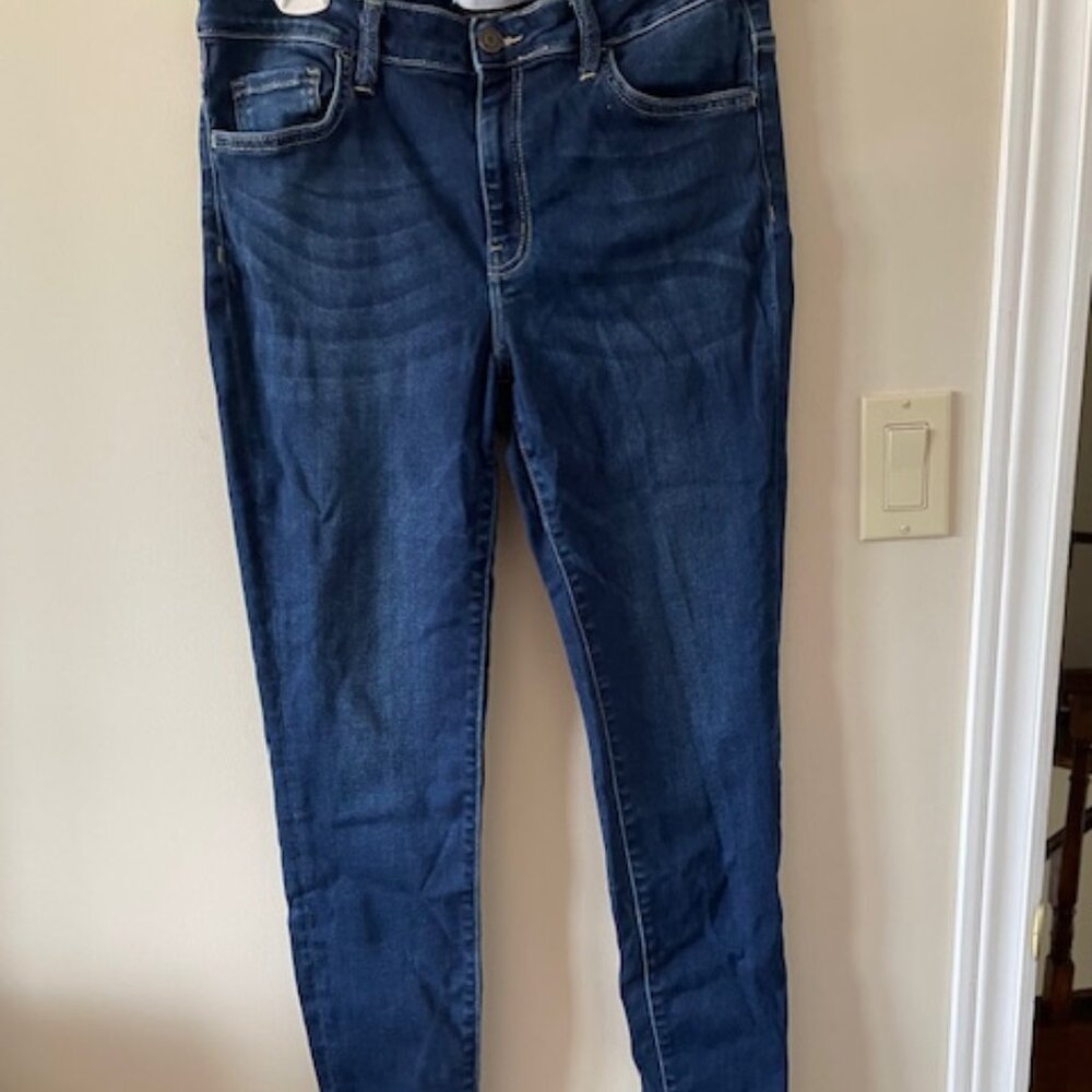 Flying Monkey – navy blue denim- Slim-Fit High Mid Jeans   Size 31